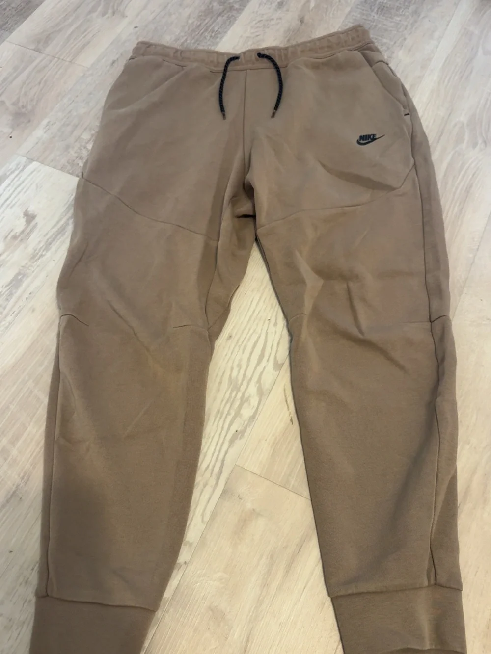 Nike Men's Brown/Tan Fleece Joggers with Drawstring